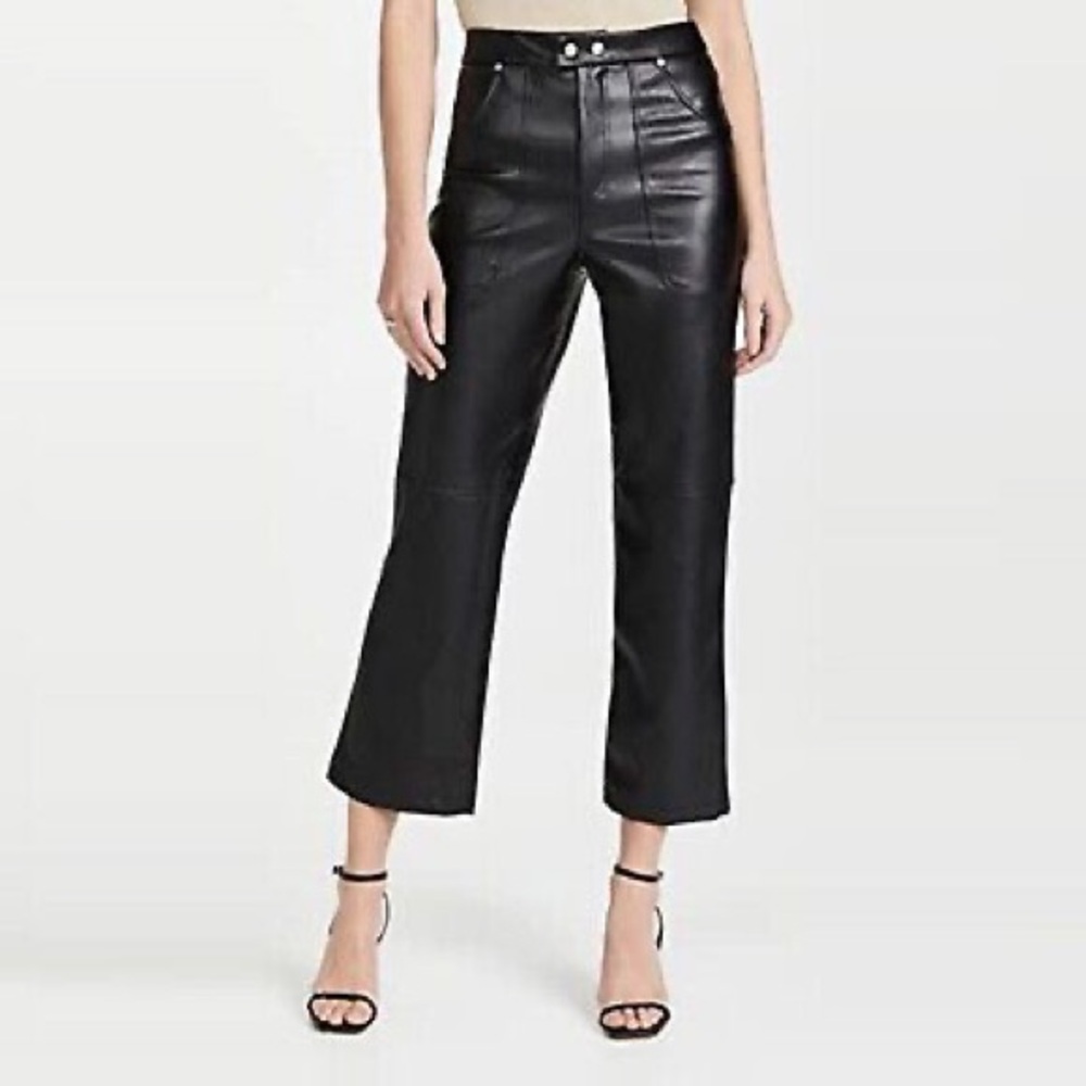 NWT - Blank NYC Track Record Black Vegan Leather Pant